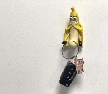 Moda Modern Decor Acasă Banana Dl Montat Pe Perete Rășină Cheie Haina Cârlig
