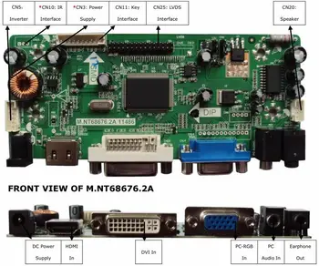Yqwsyxl Control Board Monitor Kit pentru B156HW02 V. 0 V0 B156HW02 V. 1 V1 HDMI+DVI+VGA LCD ecran cu LED-uri Controler de Bord Driver