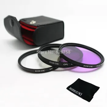 CREȘTEREA(marea BRITANIE) 49mm UV CPL Filtru FLD Kit pentru Sony Alpha NEX-7 NEX-5N NEX-C3 + Petale de Flori Lens Hood + Centru-vârf de cuțit capac obiectiv