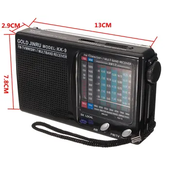 Boxe Wireless Portabil AM/FM Mini 9 Benzi Radio Antenă Telescopică Handsfree P ocket Mono Difuzor Receptor în aer liber