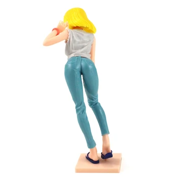 22cm Sclipici & Sclipiciul Android 18 Lazuli PVC Figura Model de Jucărie Figurals