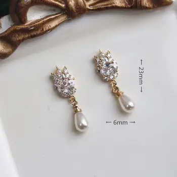 10buc Coroana de Cristal Zircon Pandantiv perle Nail Art Stras metal manichiură accesorii de unghii DIY Unghii Decoratiuni Unghii farmece