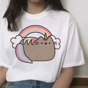 Pusheen tricou femei de sex feminin femme de desene animate pisica harajuku ulzzang bluze t-shirt graphic 90 kawaii coreean estetice tricou amuzant