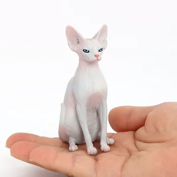 Creative PVC Simulare pisica fara par Sfinxul pisica Animale de Acțiune Figura Jucarii Model Animal Figura Jucării Pentru Copii Model Animal Papusa