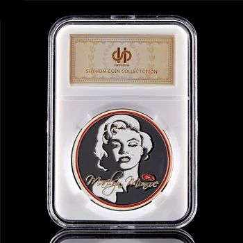 1962 statele UNITE ale americii Lume Mai bună Actriță Marilyn Monroe Placat cu Aur de Film de la Hollywood Omul de Aur de Suveniruri Colecție de Monede W/PCCB Cutie