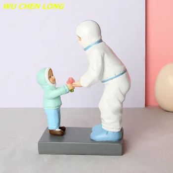 WU CHEN pe termen LUNG Asistenta Medicului de Arta Sculptura Medicale Figura Figurine de Rasina Creative Desktop Acasă Decoratiuni Cadou de Ziua R5744
