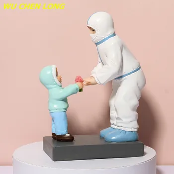 WU CHEN pe termen LUNG Asistenta Medicului de Arta Sculptura Medicale Figura Figurine de Rasina Creative Desktop Acasă Decoratiuni Cadou de Ziua R5744