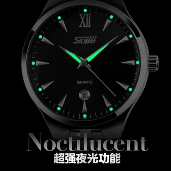 SKMEI 9071 de Oameni Iubitor Femei Cuarț Ceas Masculin Brand de Lux Fierbinte Design de Afaceri de Moda Ceasuri de mana Full Steel Ceas de Timp Data