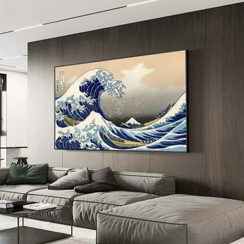 Marele Val pe Kanagawa Panza Picturi pe Perete Postere de Arta Si Imprimeuri Clasice Celebre peisaj Marin Imagini de Artă Cuadros