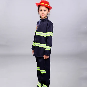 Copii Noi de Lux Pompier Costume Cosplay Set cu Jucării Petrecere de Halloween Performanta Copii Baieti Roleplay veste Reflectorizante