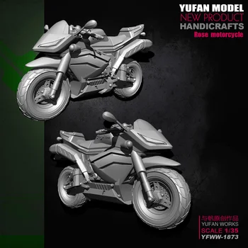 Yufan Model 1/35 Model de Kit de Rășină Soldat Model de motocicleta Yfww-1873