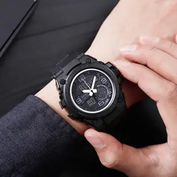 SKMEI Sport Ceasuri Inteligente Bărbați Bluetooth Dual Display Digital Ceasuri Mens 5Bar Smartwatch rezistent la apa Relogio Masculino 1517