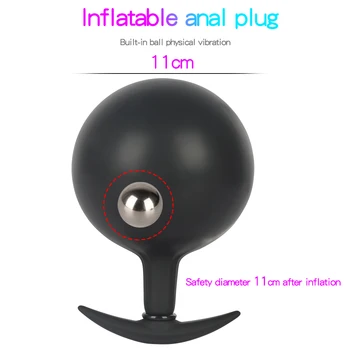 Gonflabile Dilatator Anal Masaj Vibrator Anal plug Adult Jucarii Sexuale Pentru Barbati Anus Expandable Butt Plug Cu Pompa de Jucarii Sexuale pentru Femei