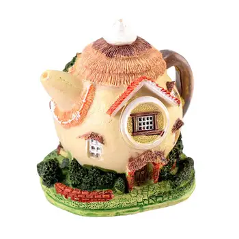 Ceainic Casa in Miniatura Zână Grădină Miniaturas Micro Moss Peisaj Diy Terariu Accesorii Figurine pentru Decor Acasă