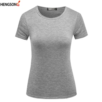 4 Culori S-2XL Plain T Camasa pentru Femei de Vară Elastic de Bază T-shirt Femei Topuri Casual cu Maneci Scurte T-shirt Femei