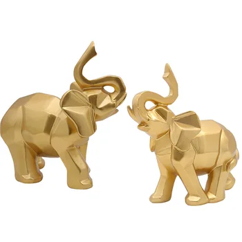 2 Buc/Set Modern Abstract Elefant Statuie Rășină Ornament Decor Acasă Accesorii Cadouri Elefant Sculptura Animal Meserii
