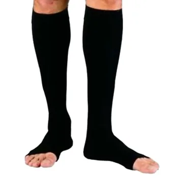 Sport cu Fermoar Compresie Sosete Confortabile Zip Picior de Sprijin Genunchi Sox Deget de la picior Deschis Ciorap S-XL