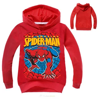 Primavara Baby Boys T-Shirt-uri de Desene animate Spiderman Imprimare Fete cu Maneca Lunga Tricou Bumbac Topuri Tricouri Copii Jachete pentru Copii Hanorace