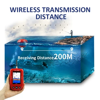 Meniul Rusă Erchang F3/C Wireless Portabil Sonar Fish Finder Sondă De Adâncime Pește Radar De Pescuit, Sonar Fishfinder