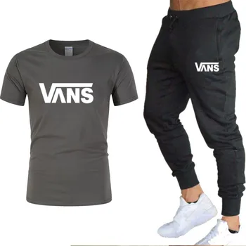 2021 vara barbati bumbac T-shirt, pantaloni costum sport de două piese bărbați sacou casual trening costum de jogging