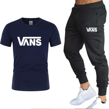 2021 vara barbati bumbac T-shirt, pantaloni costum sport de două piese bărbați sacou casual trening costum de jogging