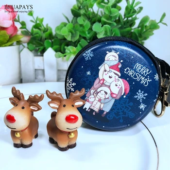 12pcs Crăciun Fericit cutie de cadou de crăciun elan favoruri de partid decorare Moș Crăciun Figurine Miniaturi DIY ornamenT pentru Pomul de Craciun