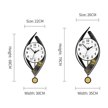 MEISD Nordic Ceas Pendul de Perete Creativ de Artă Post de Ceas Decor Acasă DIY Oglindă Autocolante Tăcut Camera de zi, Administrat Transport Gratuit