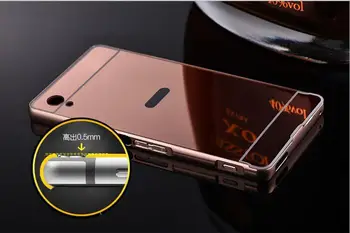 Pentru Sony Xperia Z5 Z4 Z3 Plus Caz de Placare cu Cadru Metalic cu Oglinda Capacul din Spate Caz Greu pentru Sony Z3 Compact, Z2 Z5 Premium C4 C5