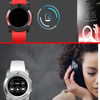 Impermeabil Ceas Inteligent Bărbați cu Camera Bluetooth Smartwatch Pedometru, Monitor de Ritm Cardiac Cartela Sim Ceas de mână