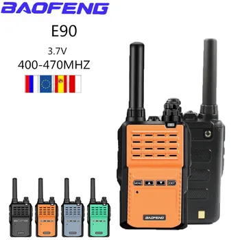 Baofeng BF-E90 Walkie Talkie Cu Cască 5W Putere PVC+ABS Portabil 16 Canale 400-470Mhz Frecvență UHF