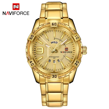 Ceasuri Barbati NAVIFORCE Brand de Top Barbati Ceas de Lux pentru Bărbați Ceasuri Sport rezistent la apa 30M din Oțel Inoxidabil Cuarț Analogice Încheietura ceasuri