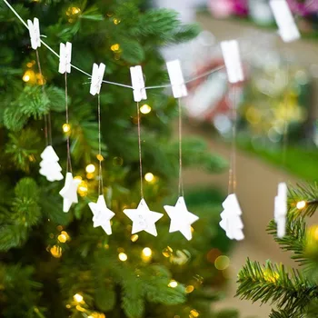 Behogar Numărătoarea inversă de Crăciun Calendare de Advent 24 de Zile DIY Cadou de Lemn Agățat Categorie Ornamente cu Sfoară de Iută pentru Xmas Party Decor