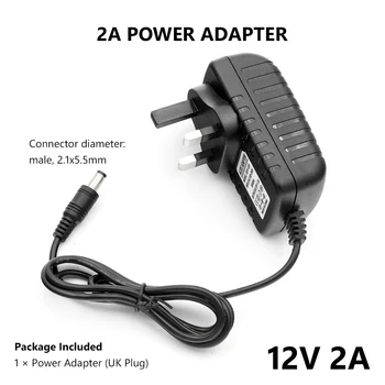 1BUC UE NE-a UNIT Plug Adapter Driver AC110V 220V la 12V DC 2A 5.5*2.1 mm LED de Alimentare Pentru Benzi cu LED-uri Lumini de Transformator Adaptor