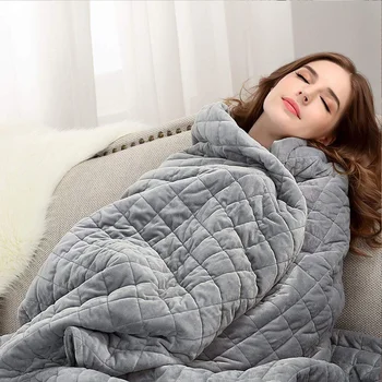1-Bucata Creative Pături de Bumbac Pătură Ponderate pentru Adult Decompresie Somn Ajuta Presiune Ponderat Quilt Pături pentru Paturi