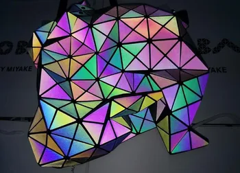Maelove Luminos Sac Nou de Epocă femei-messenger-pungi Holograma Laser Umăr Noctilucent Geometrie Lattic Geanta Transport Gratuit