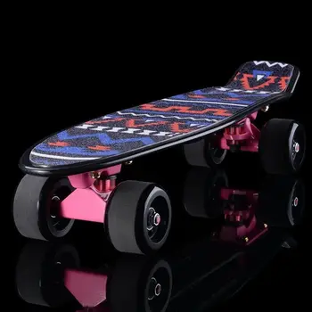 22 Inch Barbati Black Penny Board 72MM Mat PU Roata Cruiser Skateboard Complet Gata Pentru a merge Mini Banane, Pește Placi Pentru Adulți