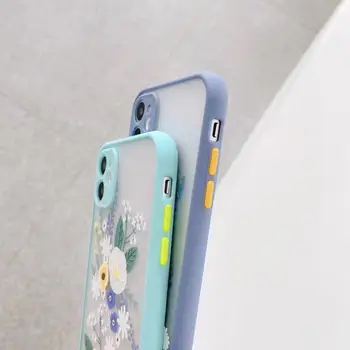 Moda Drăguț Floare Telefon Caz Pentru iphone 11 Pro Max 7 8 plus X XR XS Max SE 2020 Capacul din Spate de Lux de Culoare Chenar Gros Moale Capa