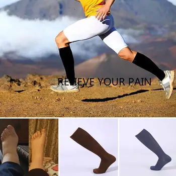 Multi - culoare presiunea varice picior de compresie ciorapi de relief dureri de genunchi șosete sport suport întinde respirabil fotbal șosete