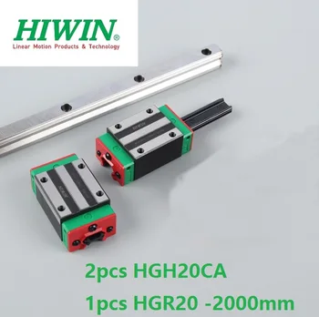 1buc Original Hiwin feroviar HGR20 -L 2000mm + 2 buc HGH20CA blocuri liniare