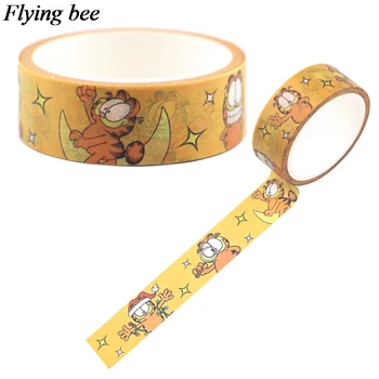 20buc/lot Flyingbee 15mmX5m Amuzant pisica Washi Bandă de Hârtie DIY Decorative Bandă Adezivă de Papetărie creativă de Mascare Benzi X0689