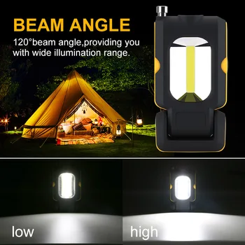 100W LED Portabile Lumina de Lucru COB Lanterna Portabil Mecanic Lampă de Lucru cu Pickup Magnetic de Bază Urgență felinar de Reparații Auto