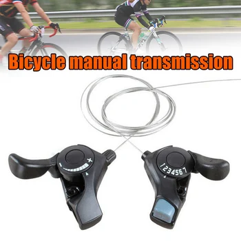 1 Pereche 3x7 Viteza de Degetul mare Schimbator de Viteze Manete de Moutain Bike Combo cu Interior Schimburi de Cabluri Accesorii pentru Biciclete FED