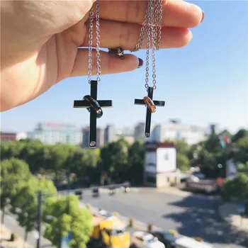 Cuplu ACOPERĂ-MĂ CU DRAGOSTE Cerc Cruce cu Stras Pandantiv Colier Pentru Femei Moda Bijuterii Cadou