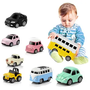 8pcs/set Vehicul copii Jucarii Auto Copii Jucarii auto jeep model de autobuz pentru copii cadouri pentru 0-14 ani