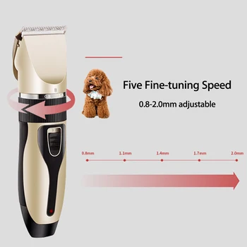 Profesionale Câine de Companie Parul Tuns cu zgomot Redus Pet Hair Clipper Mașină Reîncărcabilă Câine Îngrijirea Electric Parul de Animale Cutter+ Lama