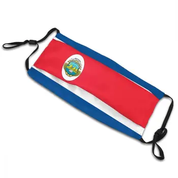 Costa Rica Flag Lavabil Masca pentru Fata Protecție Anti-Praf Capacul de Protecție Respiratorie Mufla