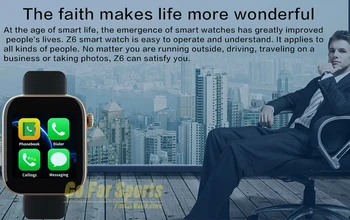 Ceas inteligent Z6S smartwatch Bărbați Femei Rata de Inima Măsură SIM Fitness Brățară Camera Ceasuri reloj pk amazfit gts neo Z6 Z3 Z4 Z7