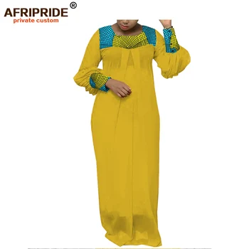 Primavara si toamna femei africane rochie AFRIPRIDE adaptate complet maneca lungime podea femei rochie de bumbac A1825095