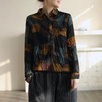 SUFLET DE TIGRU Chinezesc Stil de Moda Toamna Doamnelor Designer de Streetwear Femei Imprimate Tricouri Largi Florale Casual, Bluze Plus Dimensiune