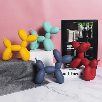 Nordic Artă Creativă Balon Câine Desktop Ornamente Decor Acasă Drăguț Rășină Animal Statuie Living, Dormitor, TV Cabinet Decor